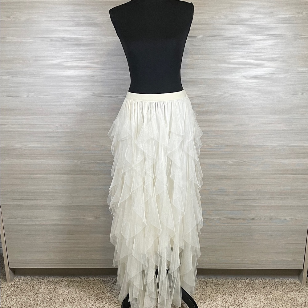 Soho Apparel Festival Boho Fairy Tulle Flutter Layered Skirt | XL